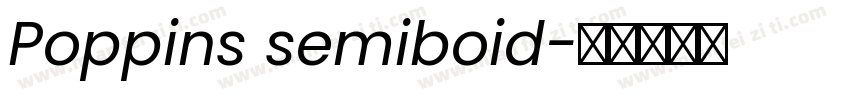 Poppins semiboid字体转换